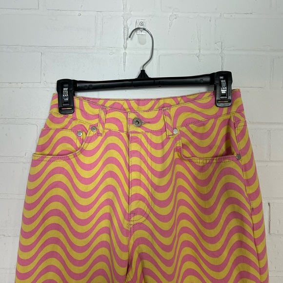 The Ragged Priest Sold Out Pink and Yellow Zig Zag Print Jeans - Picture 5 of 8